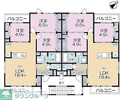 Campana Otakanomori 302 3階3LDKの間取り