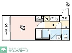 SQB 1階1Kの間取り