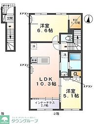 間取図画像 2LDK