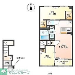 Glanz -グランツ- 2LDKの間取図画像