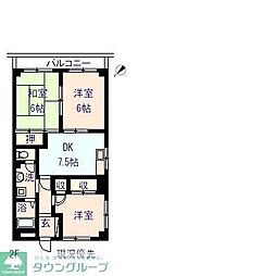 KMハセガワ 3DKの間取図画像