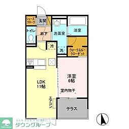 リシェス1 1LDKの間取図画像