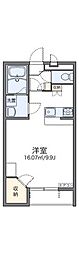 レオパレスエクレール 1Kの間取図画像