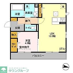 虹色 1LDKの間取図画像