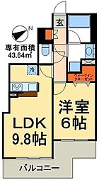 ソルヴェールレジデンス 1LDKの間取図画像