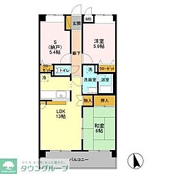 アバンドーネ高橋 2SLDKの間取図画像
