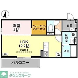 SOPHIA II A 1LDKの間取図画像