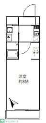 HS北松戸 1Kの間取図画像