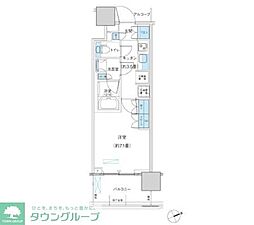 パークシティ柏の葉キャンパスザ・ゲートタワーウエスト 1Kの間取図画像