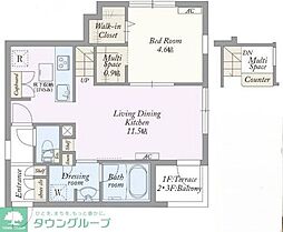My Syle Vintage 柏あけぼの 1LDKの間取図画像