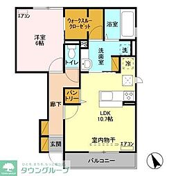 リオフォート 1LDKの間取図画像