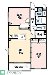 SONNETTE流山おおたかの森 2LDKの間取図画像