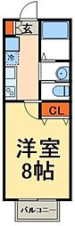 キャメルおおたかの森 1Kの間取図画像