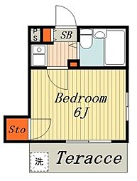 レオパレス柏第21 1Kの間取図画像