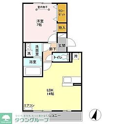 ブライトコート 1LDKの間取図画像