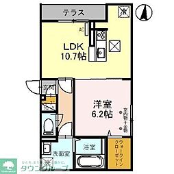 レイク・エスポワ 1LDKの間取図画像