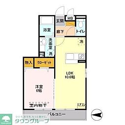 グランシーバ2 1LDKの間取図画像