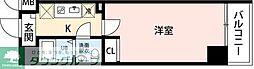 SkyMatsudo 1Kの間取図画像