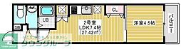 アルカンシエル柏 1LDKの間取図画像