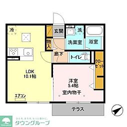アステールピュールM 1LDKの間取図画像