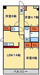サンシャイン柏の葉 3LDKの間取図画像