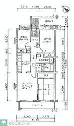 コーポレート新柏駅前3号棟 3LDKの間取図画像