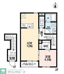 リーブルファイン三郷新和III 2号棟(仮称) 1LDKの間取図画像