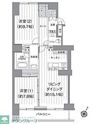 T'sgarden北柏1 2LDKの間取図画像