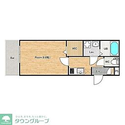 ジーメゾン松戸パラス 1Kの間取図画像