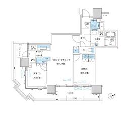 パークシティ柏の葉キャンパスザ・ゲートタワーウエスト 2LDKの間取図画像