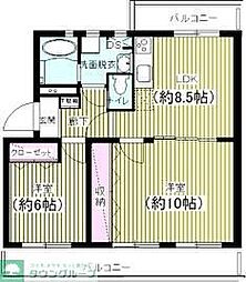 オリーブガーデン 2LDKの間取図画像