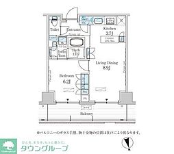 パークアクシス柏の葉 1LDKの間取図画像