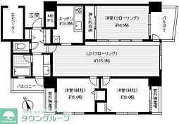 ライオンズステーションプラザ松戸 3LDKの間取図画像