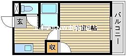 パークウェイ高島 1Kの間取図画像