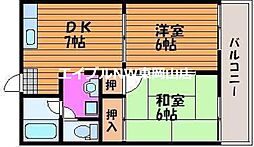 ヴィラ高島 2DKの間取図画像
