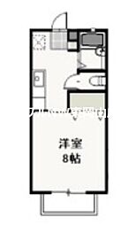 コスモス・インハイツA 1Kの間取図画像