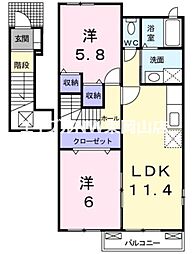 ウッディーベルB 2階