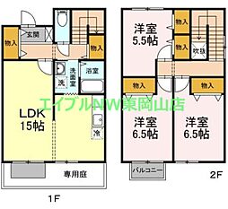 アドラブールB棟 3LDKの間取図画像