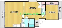 風はいつ2 2LDKの間取図画像