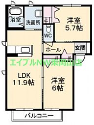 🉐敷金礼金0円！🉐アットホーム原II　Ａ棟