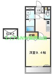 パルティーダ 1Kの間取図画像