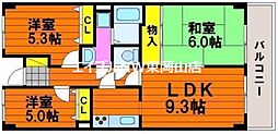 サーパス後楽園 3LDKの間取図画像