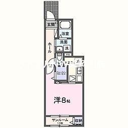 B.フォレスト1 1Kの間取図画像