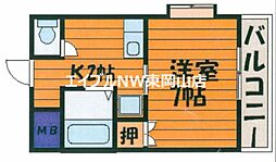 アーバンコート 1Kの間取図画像
