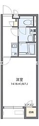 クレイノシトラス 1Kの間取図画像