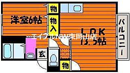 ラムセス 1LDKの間取図画像