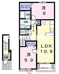 ステラ・フェリーチェ 2LDKの間取図画像
