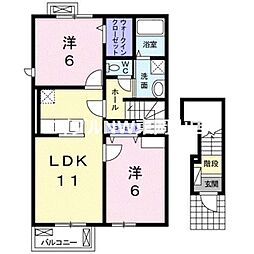 Newア・ラ・モード・メゾン1 2LDKの間取図画像