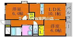 VIENTO原尾島 2LDKの間取図画像