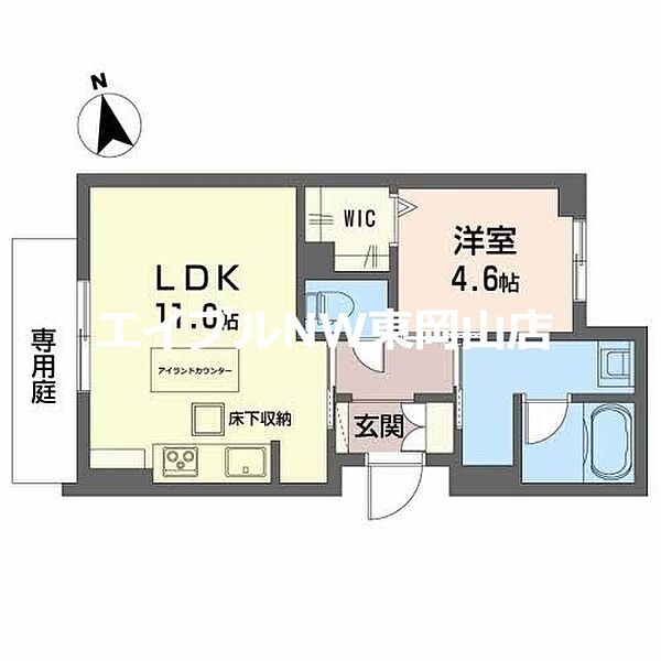 シャーメゾンコペン ｜岡山県岡山市中区高屋(賃貸マンション1LDK・1階・42.58㎡)の写真 その2